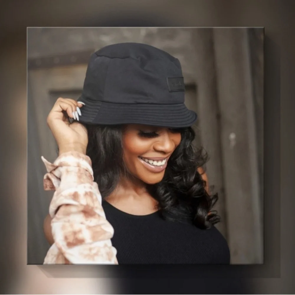 Hairbrella Unisex Bucket Hat black sat lined waterproof - Picture 3 of 4